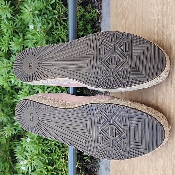UGG Heidi Perforated Platform Suede  Espadrille Moccasin Size 11 - Picture 8 of 11